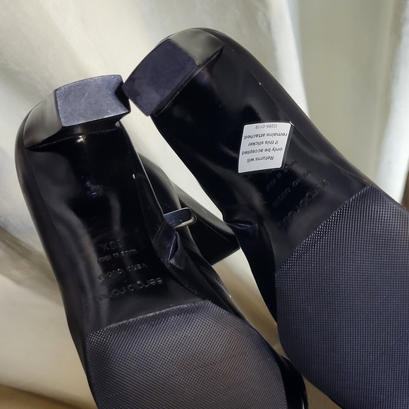 New SERGIO ROSSI Black Square Toe Bootie - Picture 10 of 10